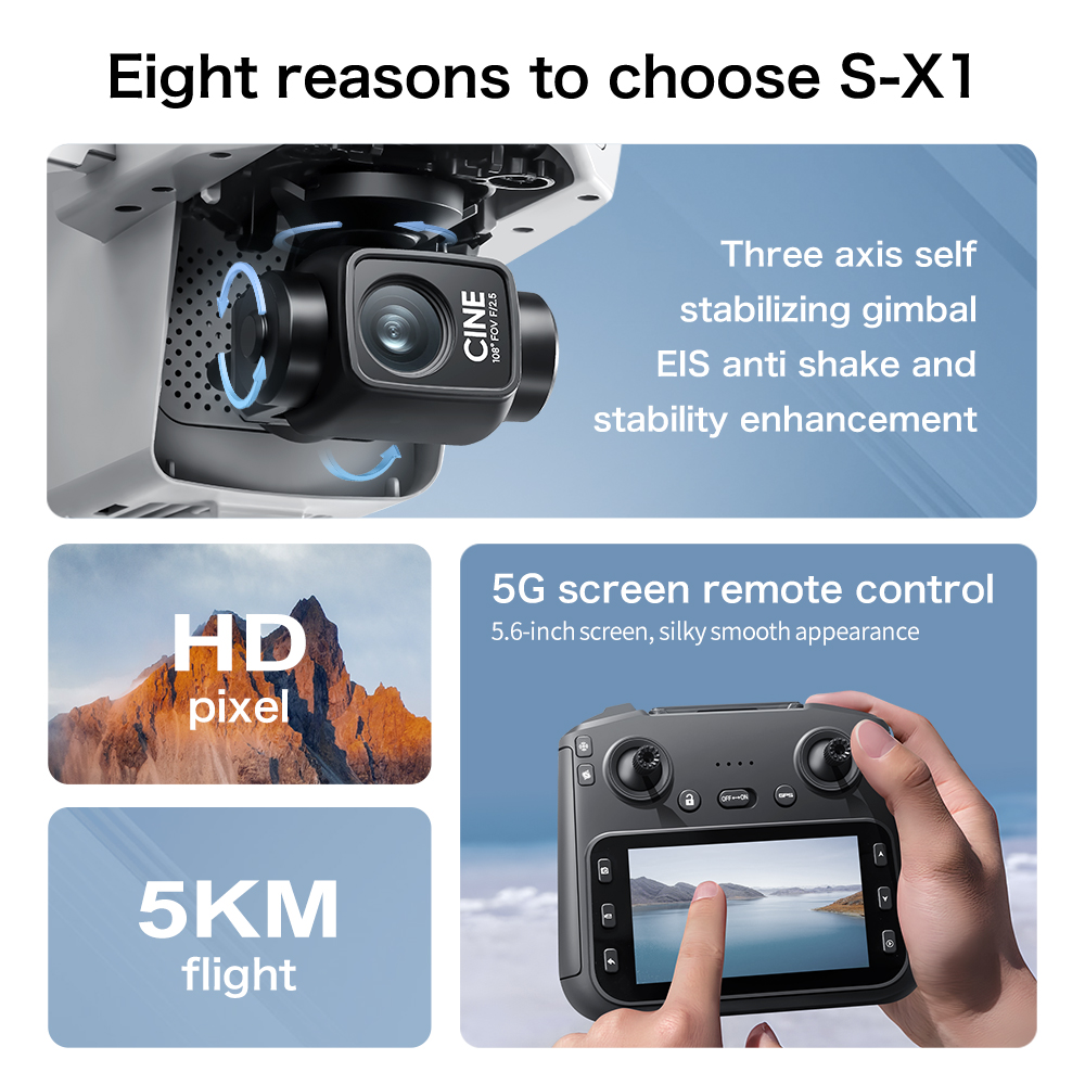 레노버 S-X1 드론 8K HD 프로페셔널 4K WIF - Drone Photogrammetry 리뷰 및 가격