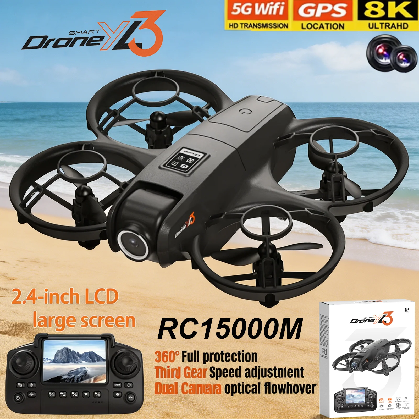 새로운 YL3 RC 드론 8K 1080P 광각 듀얼 H - Drone Photogrammetry 리뷰 및 가격